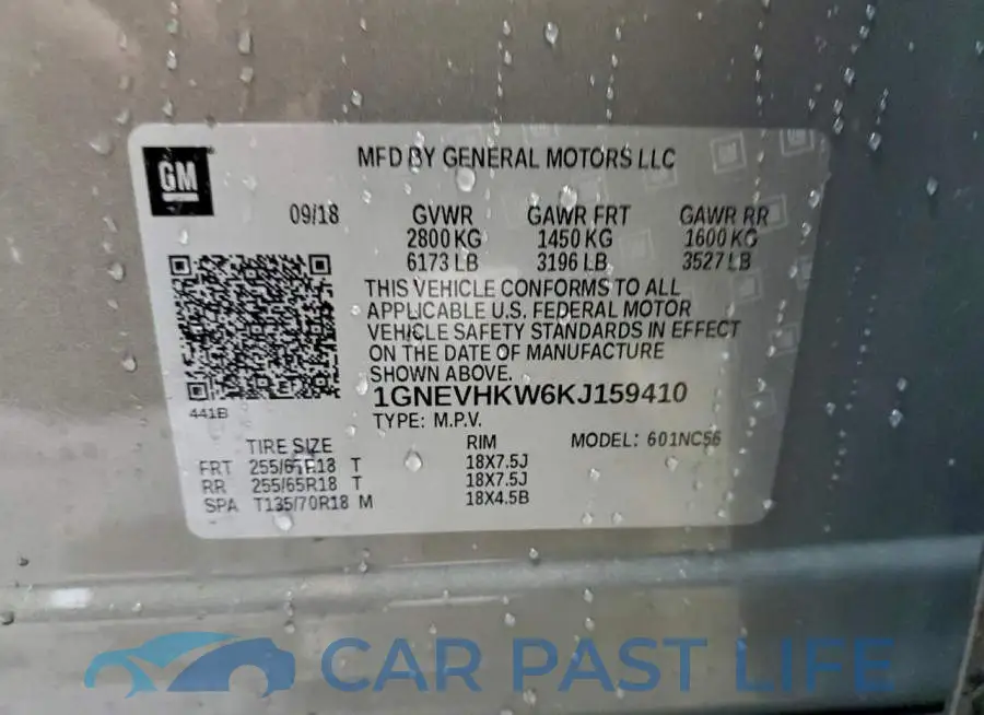 1GNEVHKW6KJ159410# 13
