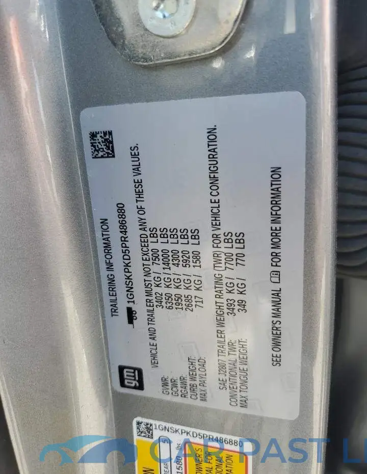 1GNSKPKD5PR486880# 13