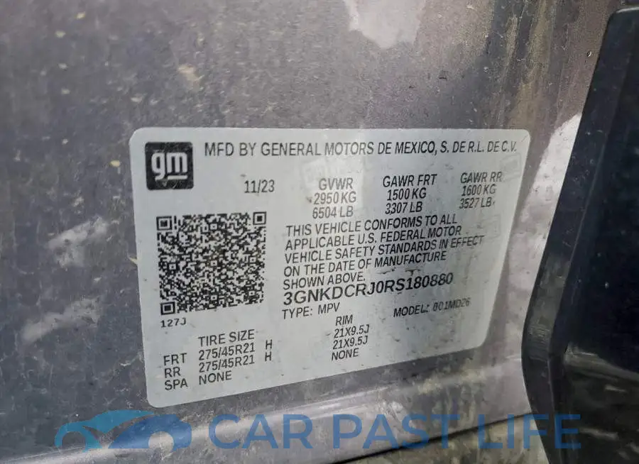 3GNKDCRJ0RS180880# 13