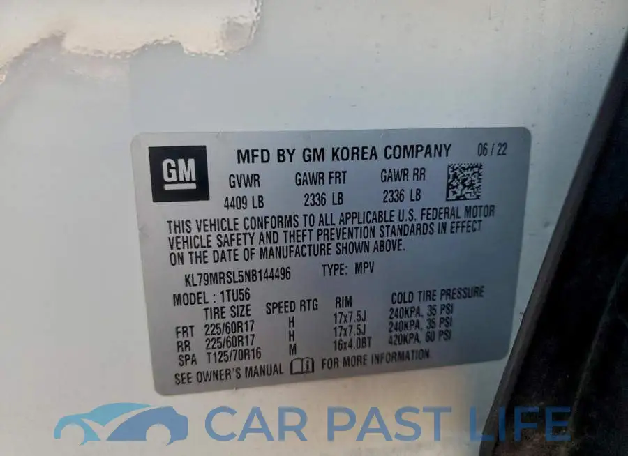 KL79MRSL5NB144496# 12
