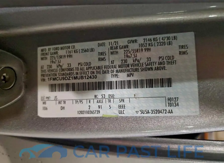 1FMCU9DZ1MUB12430# 13
