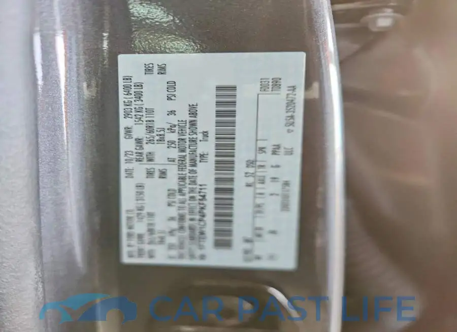 1FTEW1CP4PKF54711# 12
