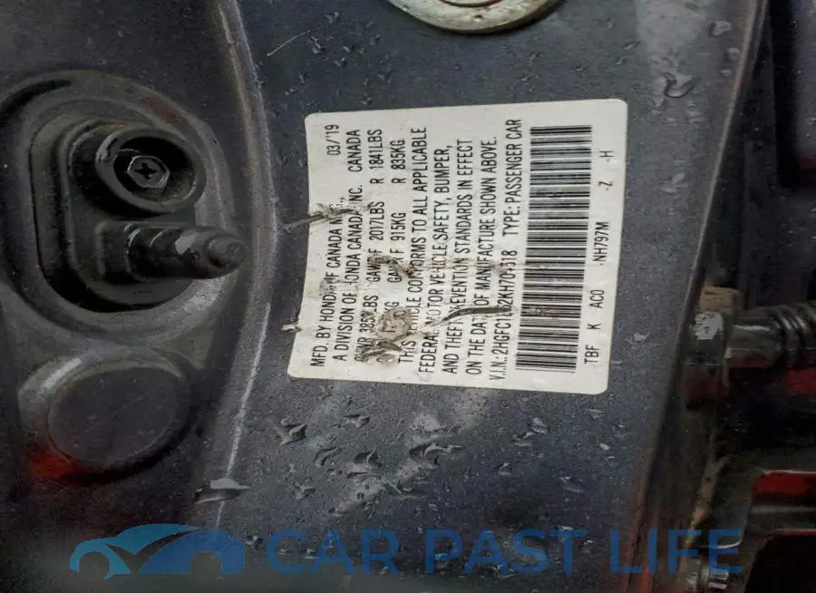 2HGFC1E52KH704518# 12