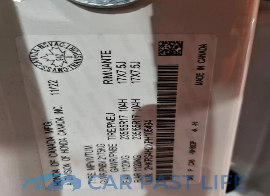 2HKRS4H2XPH105494# 12