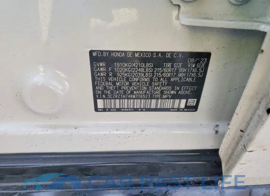 3CZRZ1H74RM716523# 13