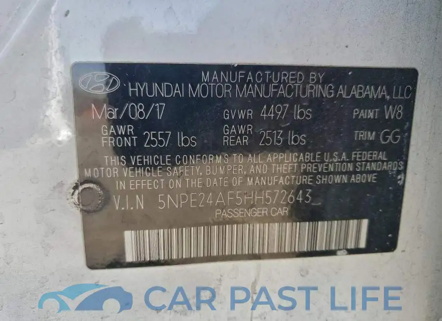5NPE24AF5HH572643# 12
