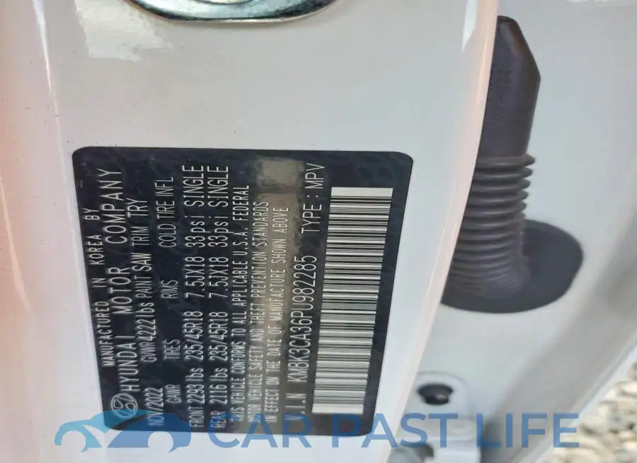 KM8K3CA36PU982285# 13