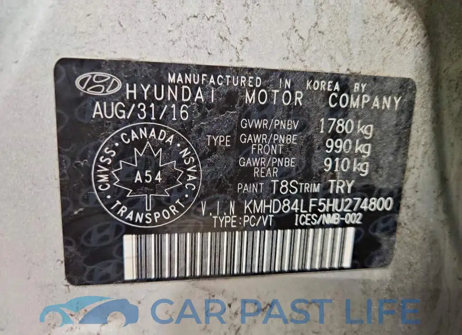 KMHD84LF5HU274800# 13