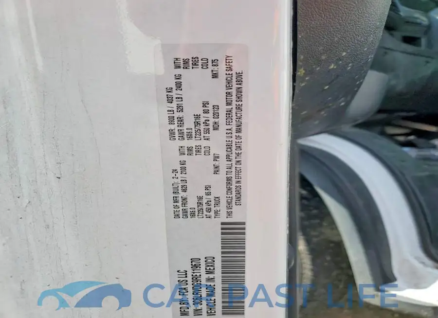 3C6LRVDG9RE119670# 13