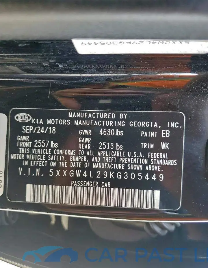 5XXGW4L29KG305449# 12