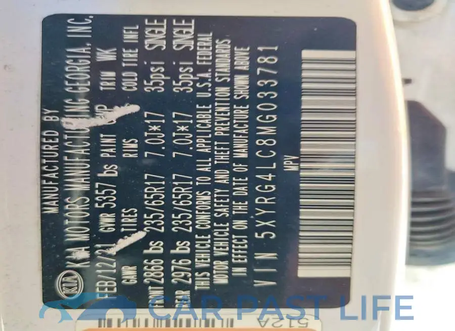 5XYRG4LC8MG033781# 13