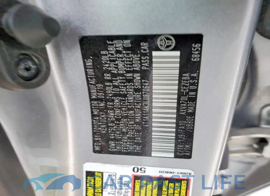 4T1A11AK3LU870647# 12