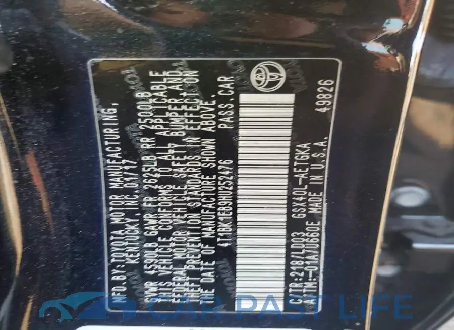 4T1BK1EB9HU252476# 12
