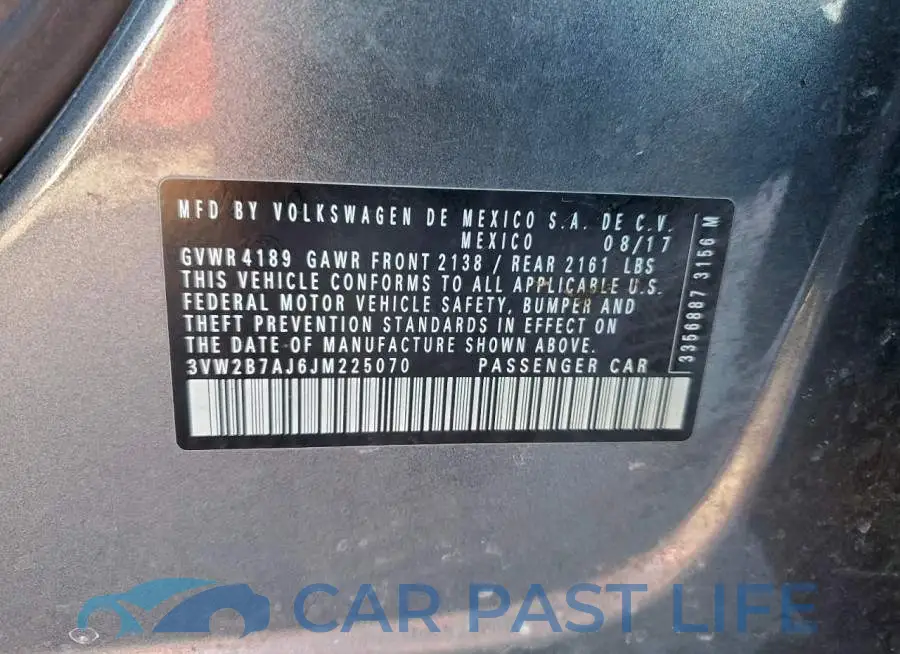 3VW2B7AJ6JM225070# 12