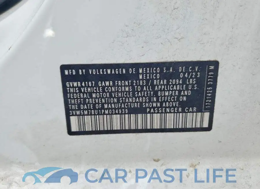3VW5M7BU1PM034939# 12