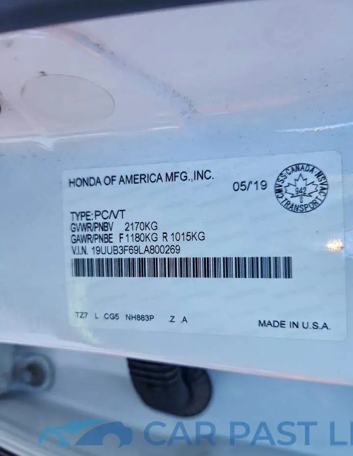 19UUB3F69LA800269# 12