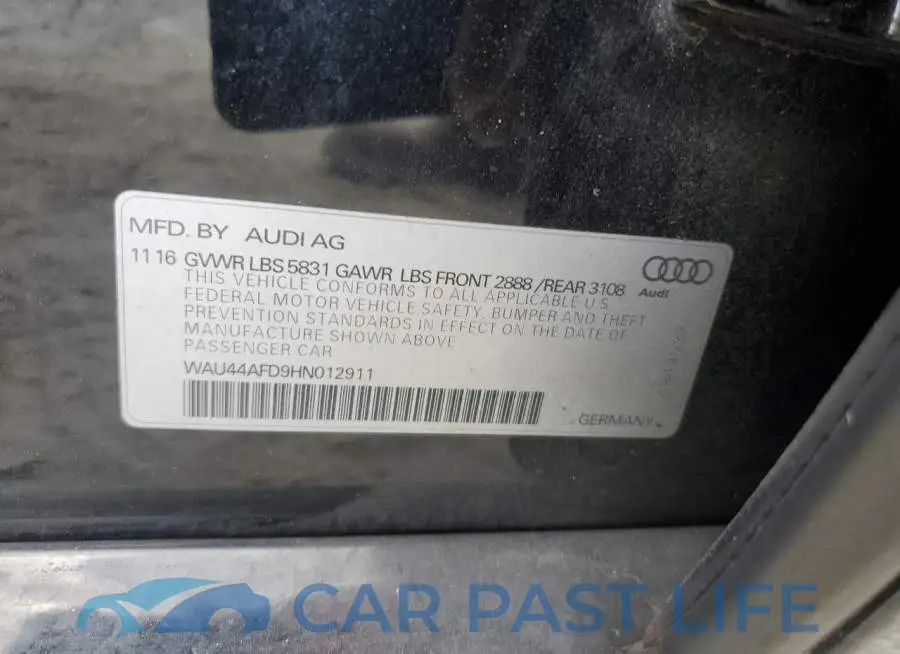 WAU44AFD9HN012911# 13