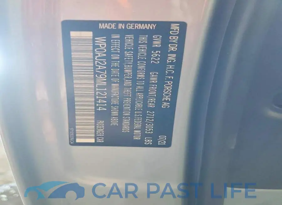 WP0AJ2A79ML121414# 13