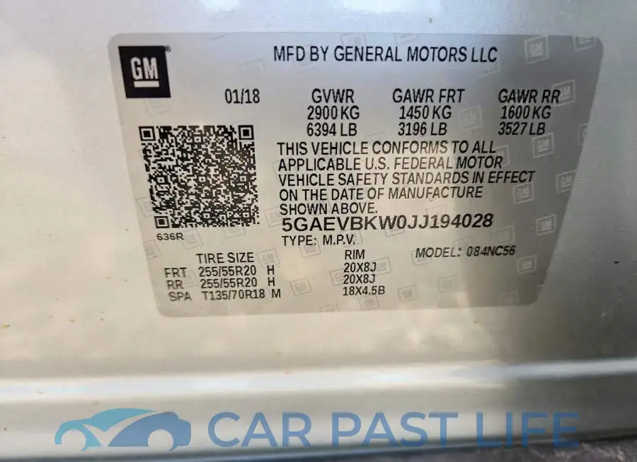 5GAEVBKW0JJ194028# 13