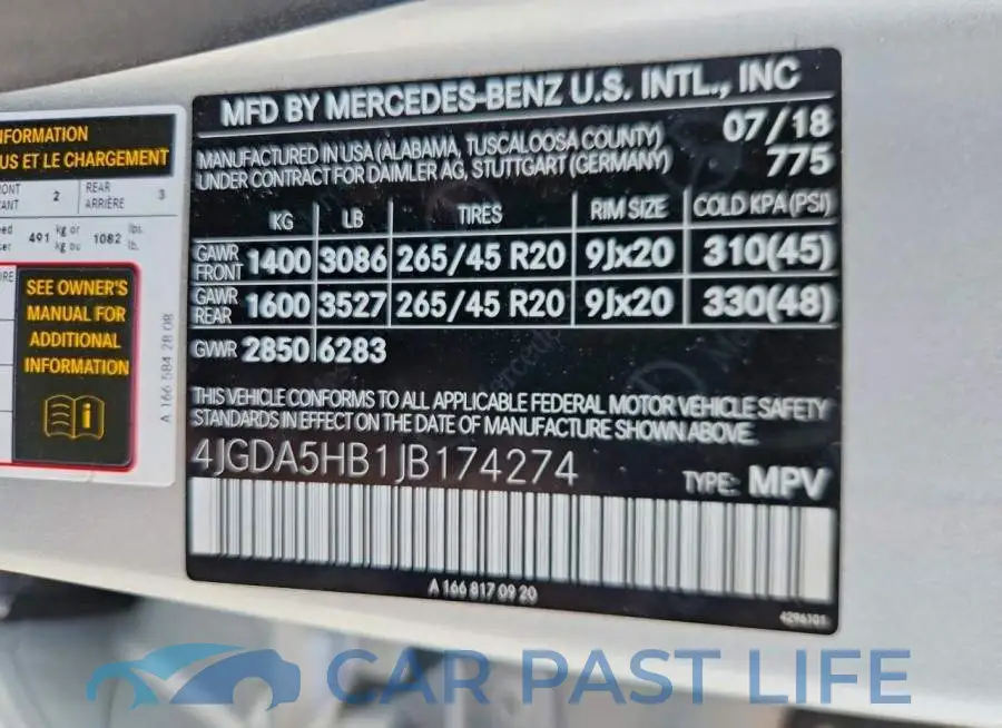 4JGDA5HB1JB174274# 14