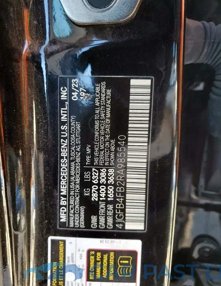 4JGFB4FB2RA985540# 13