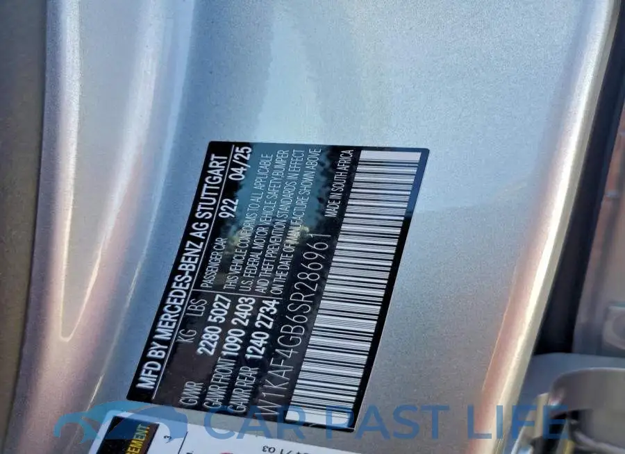 W1KAF4GB6SR286961# 12