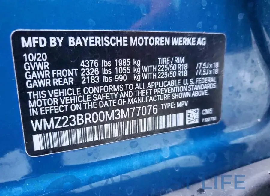WMZ23BR00M3M77076# 14
