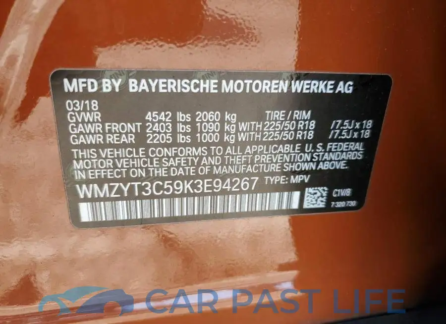 WMZYT3C59K3E94267# 12
