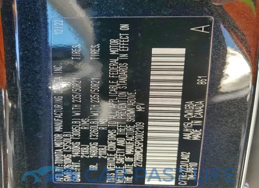 2T2BBMCA5PC002109# 14
