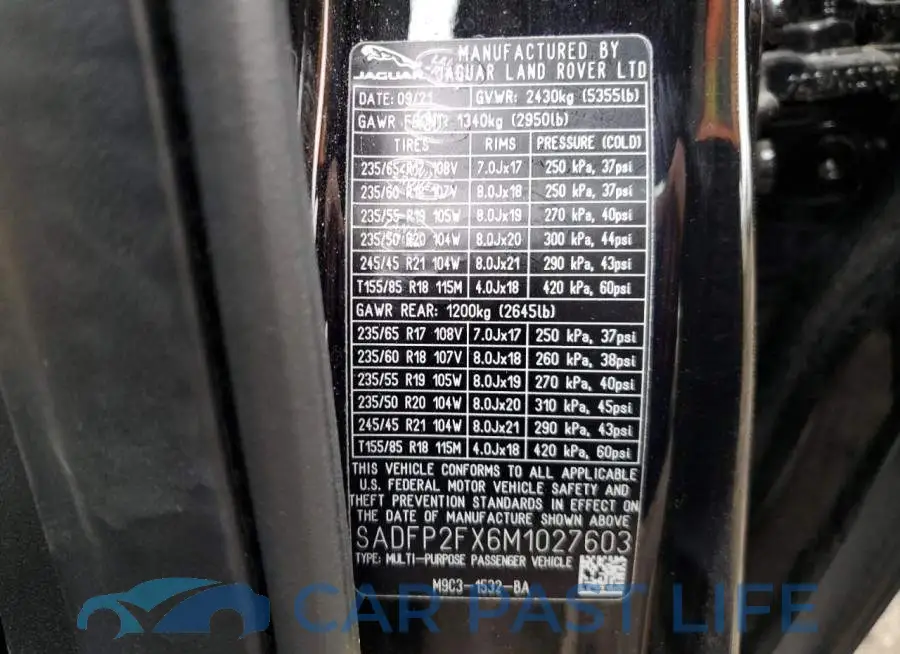 SADFP2FX6M1027603# 13