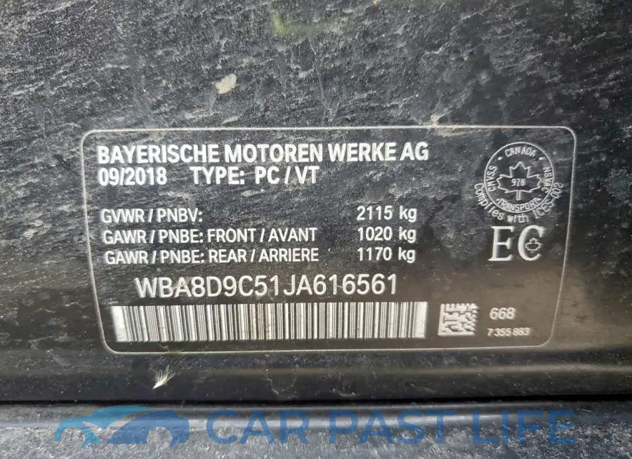 WBA8D9C51JA616561# 12