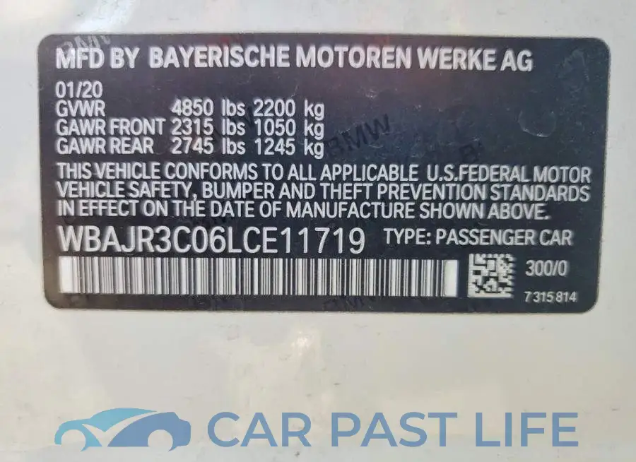 WBAJR3C06LCE11719# 12