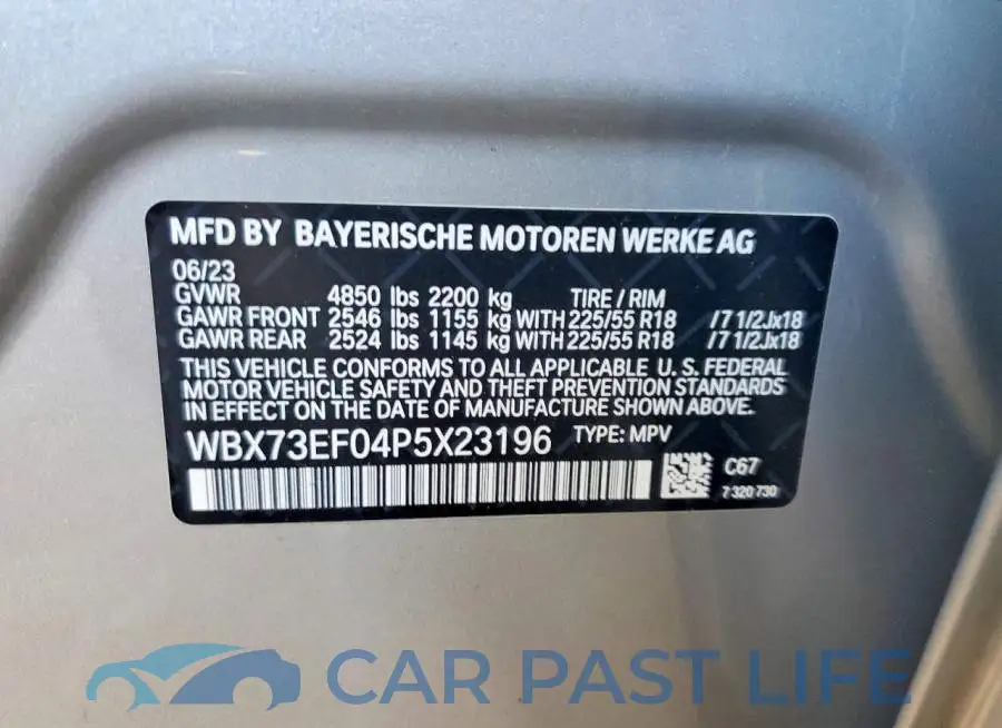 WBX73EF04P5X23196# 12