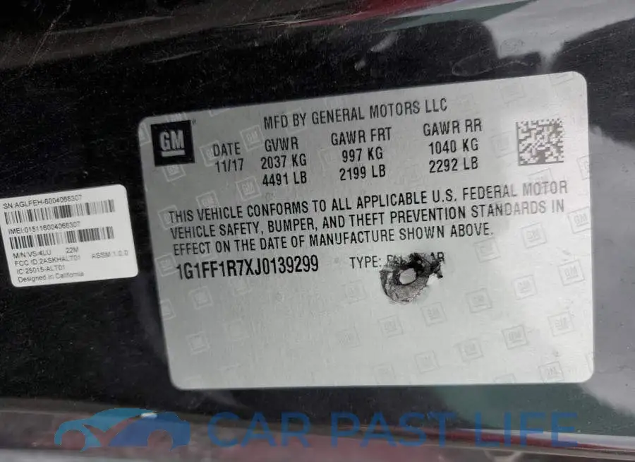 1G1FF1R7XJ0139299# 13