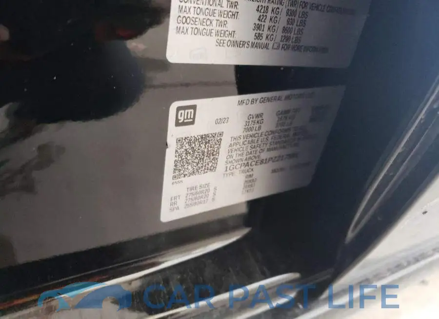 1GCPACE81PZ217591# 12