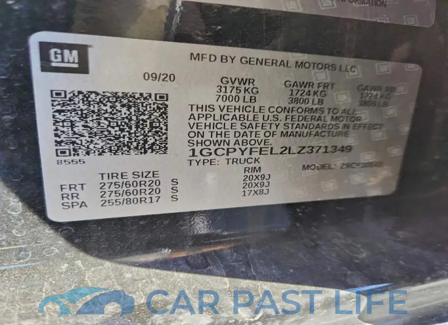1GCPYFEL2LZ371349# 12