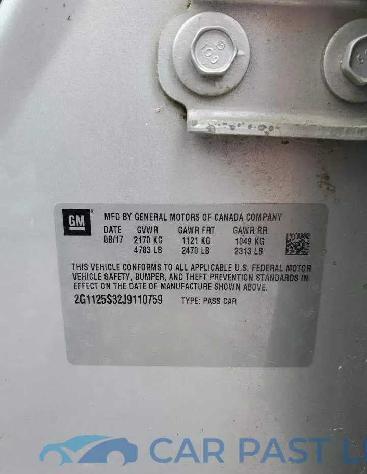 2G1125S32J9110759# 12