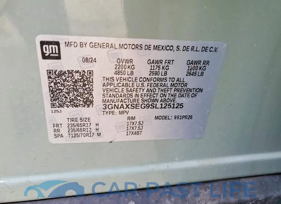 3GNAXSEG9SL125125# 13