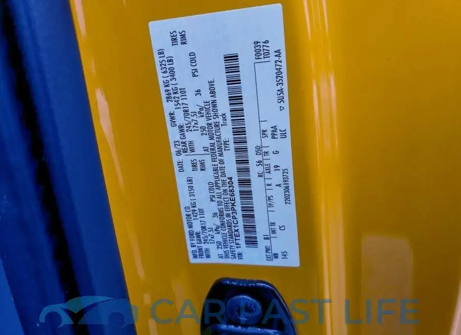 1FTEX1CP3PKE68304# 12