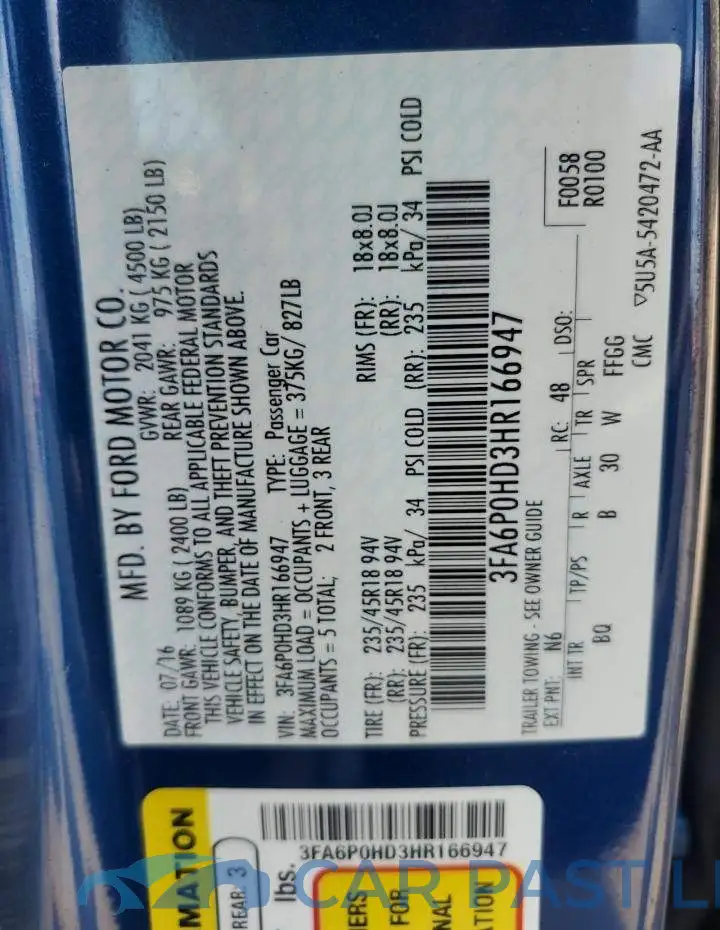 3FA6P0HD3HR166947# 12