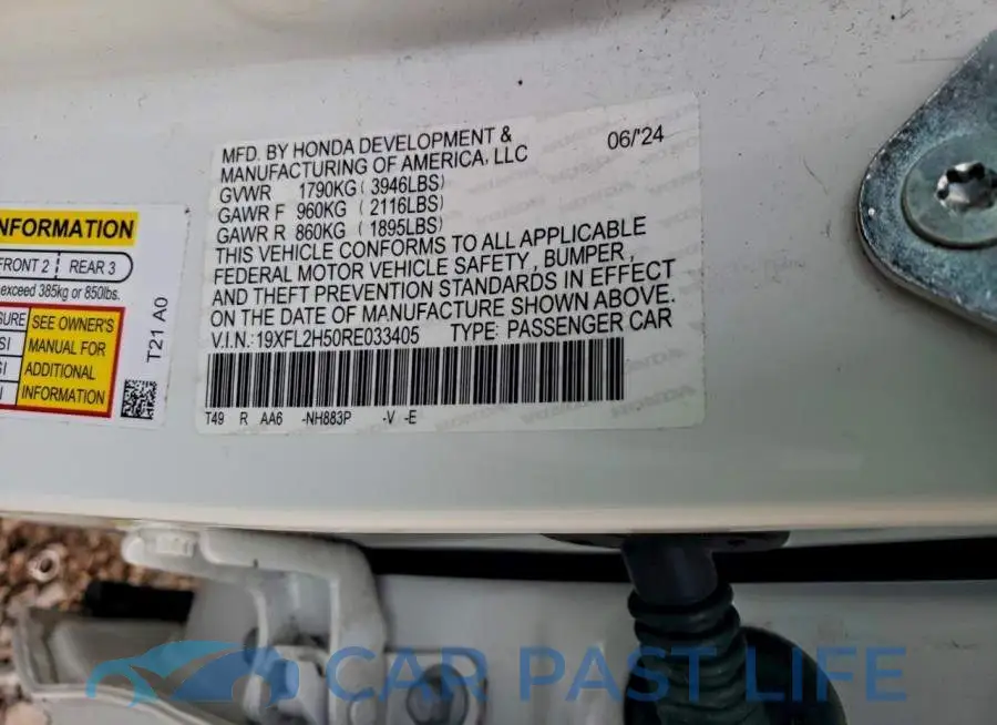 19XFL2H50RE033405# 12