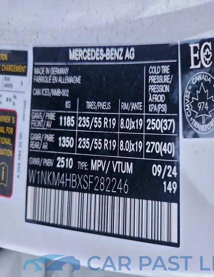 W1NKM4HBXSF282246# 14