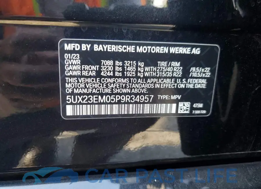 5UX23EM05P9R34957# 14