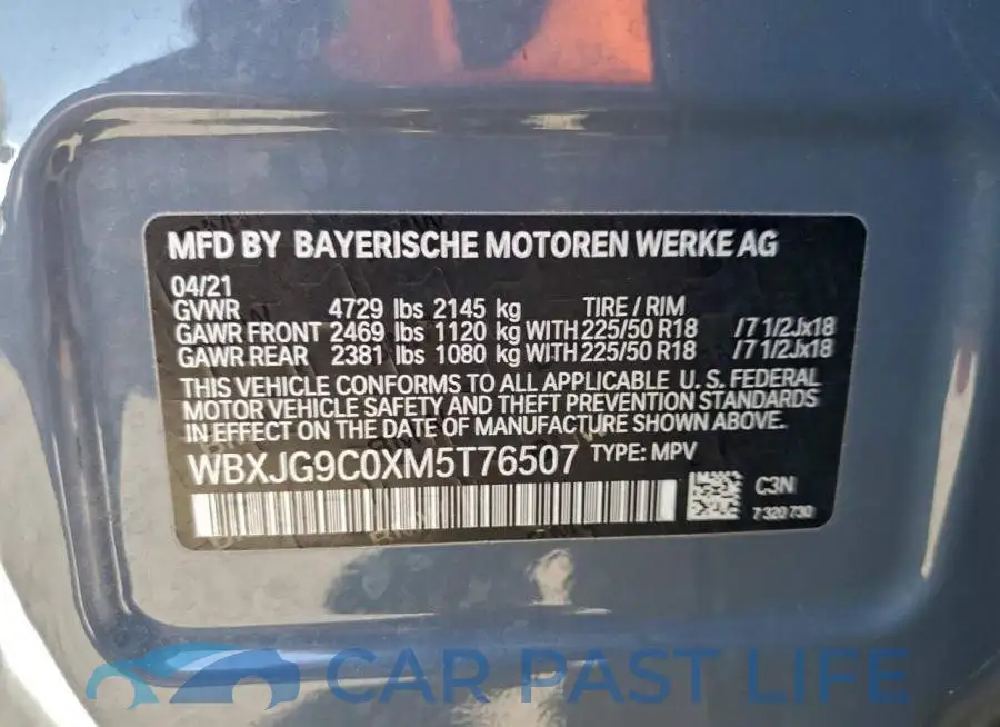 WBXJG9C0XM5T76507# 14