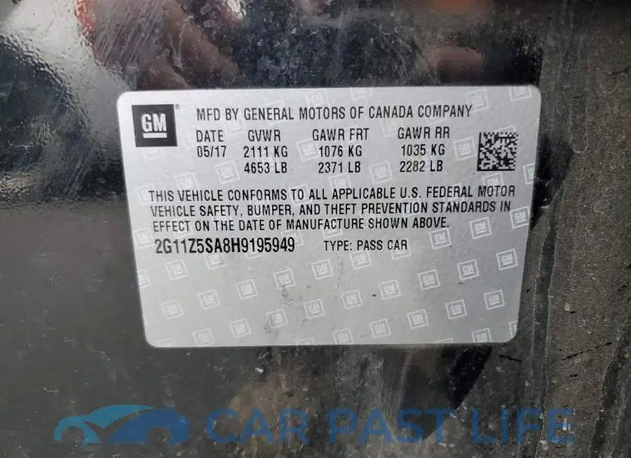 2G11Z5SA8H9195949# 12
