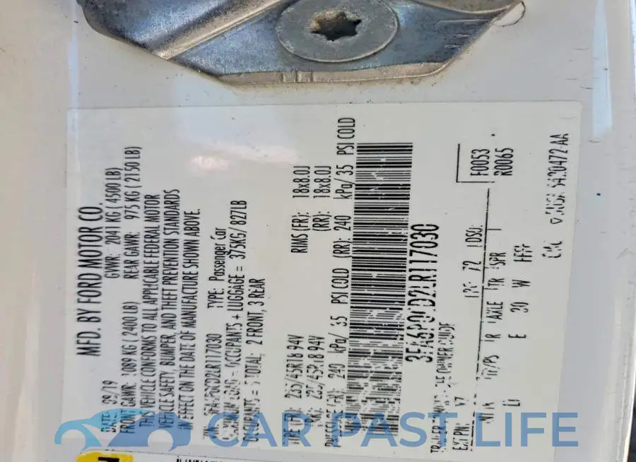 3FA6P0CD2LR117030# 12