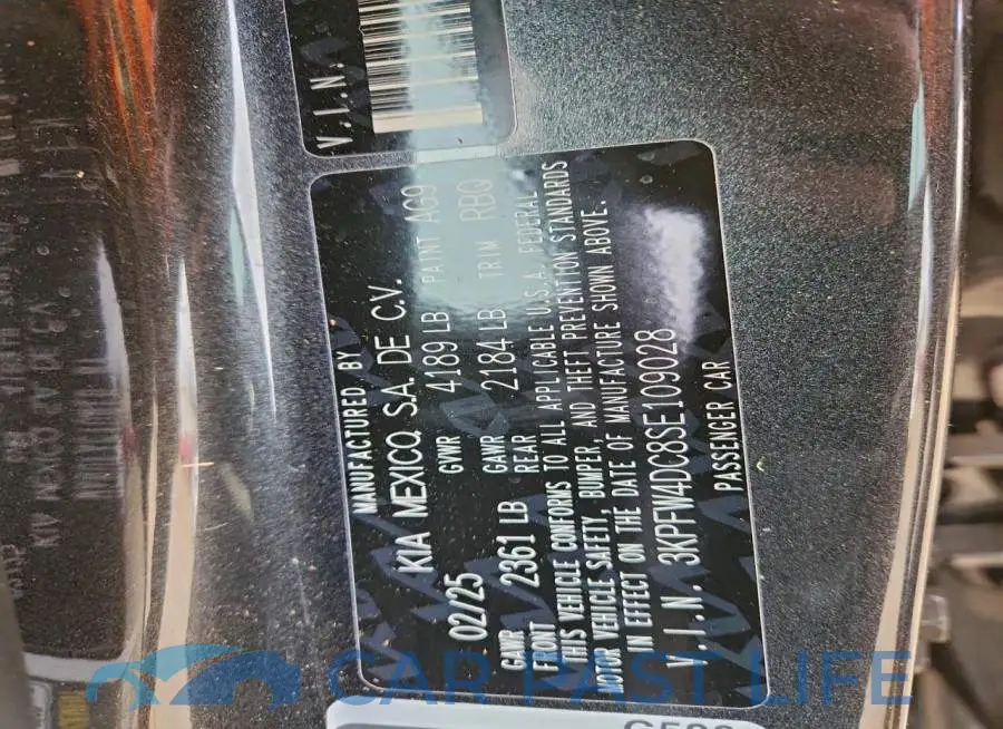 3KPFW4DC8SE109028# 12