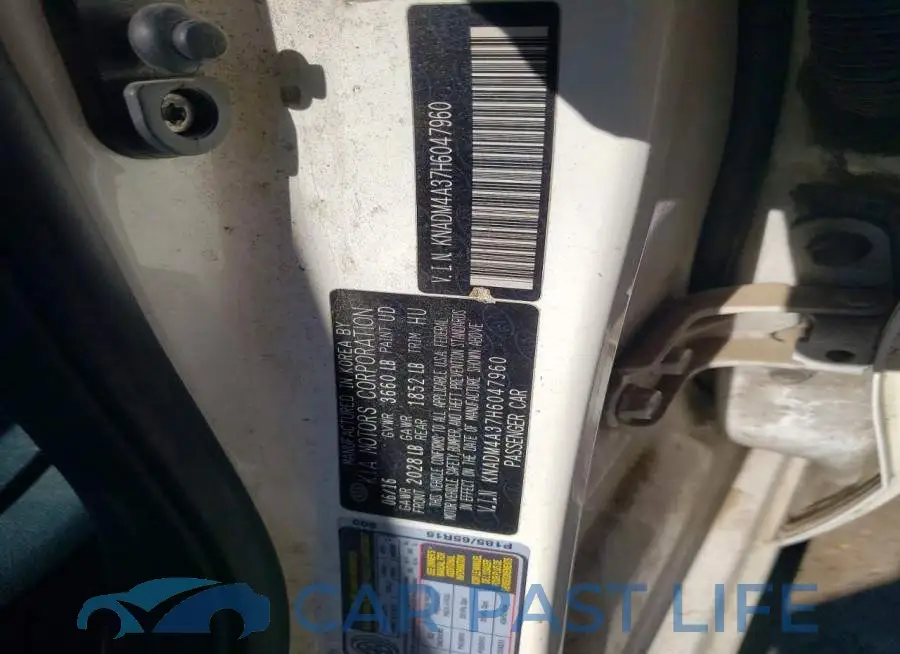 KNADM4A37H6047960# 12