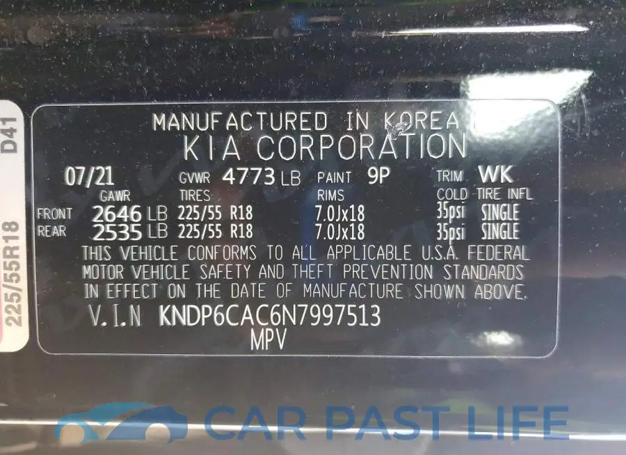 KNDP6CAC6N7997513# 13