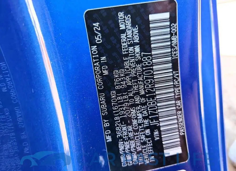 JF1ZDBE12R9701887# 13